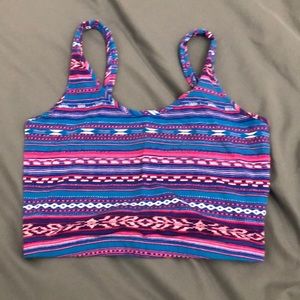 Pattern cropped tank